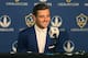 Robbie Rogers addresses the media after his LA Galaxy debut.