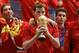 MADRID, SPAIN - JULY 12: Spanish goalkeeper and capitain Iker Casillas kisses the cup on a stage set up for the Spanish team victory ceremony on July 12, 2010 in Madrid, Spain. Spain won the 2010 FIFA football World Cup match against the Netherlands in Johannesburg on July 11. (Photo by Angel Martinez/Getty Images)