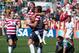 September 1, 2012; Rochester, NY, USA; USA forward Alex Morgan (13) hugs teammate Abby Wambach (14) as Wambach scored her second goal in a friendly match against Costa Rica at Sahlen's Stadium. United States won the match 8-0. Mandatory Credit: Mark Konezny-USA TODAY Sports
