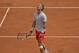 May 27, 2013; Paris, France; Rafael Nadal (ESP) reacts in his match against Daniel Brands (GER) on day two of the 2013 French Open at Roland Garros. Mandatory Credit: Susan Mullane-USA TODAY Sports