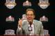 FORT LAUDERDALE, FL - JANUARY 08: Head coach Nick Saban of the Alabama Crimson Tide speaks to the media during the Discover BCS National Championship Press Conference at the Harbor Beach Marriott on January 8, 2013 in Fort Lauderdale, Florida. (Photo by Streeter Lecka/Getty Images)