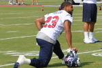 Arian Foster Leaves Practice on Cart with Calf Injury