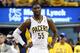 INDIANAPOLIS, IN - MAY 28: Roy Hibbert #55 of the Indiana Pacers looks on in the first half against the Miami Heat during Game Four of the Eastern Conference Finals of the 2013 NBA Playoffs at Bankers Life Fieldhouse on May 28, 2013 in Indianapolis, Indiana. NOTE TO USER: User expressly acknowledges and agrees that, by downloading and or using this photograph, User is consenting to the terms and conditions of the Getty Images License Agreement. (Photo by Andy Lyons/Getty Images)