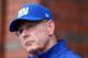 EAST RUTHERFORD, NJ - MAY 11: Head coach Tom Coughlin of the New York Giants answers questions after the New York Giants Rookie Camp on May 11, 2013 at the Timex Performance Center in East Rutherford, New Jersey. (Photo by Elsa/Getty Images)