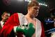 LAS VEGAS, NV - SEPTEMBER 15: Canelo Alvarez enters the ring before his WBC super welterweight title defense against Josesito Lopez at MGM Grand Garden Arena on September 15, 2012 in Las Vegas, Nevada. (Photo by Josh Hedges/Getty Images)