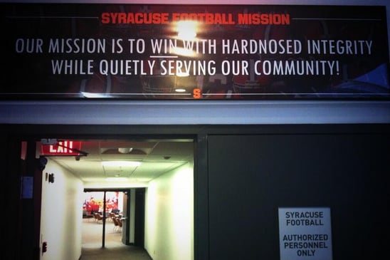 Photo: Scott Shafer Reveals Syracuse's Mission Statement