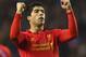 WIGAN, ENGLAND - MARCH 02: Luis Suarez of Liverpool celebrates after scoring his third goal to complete a hat trick during the Barclays Premier League match between Wigan Athletic and Liverpool at the DW Stadium on March 2, 2013 in Wigan, England. (Photo by Alex Livesey/Getty Images)