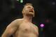 Jan 12, 2013; Oklahoma City, OK, USA; Josh Barnett celebrates his win over Nandor Guelmino (not shown) in their Strikeforce MMA Heavyweight bout at the Chesapeake Energy Arena. Mandatory Credit: Mark D. Smith-USA TODAY Sports