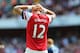 LONDON, ENGLAND - AUGUST 18: Olivier Giroud of Arsenal reacts during the Barclays Premier League match between Arsenal and Sunderland at Emirates Stadium on August 18, 2012 in London, England. (Photo by Mike Hewitt/Getty Images)