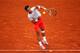 PARIS, FRANCE - MAY 31: Rafael Nadal of Spain serves in his Men's Singles match against Martin Klizan of Slovakia during day six of the French Open at Roland Garros on May 31, 2013 in Paris, France. (Photo by Clive Brunskill/Getty Images)
