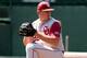 June 3, 2012; Charlottesville, VA, USA; Oklahoma Sooner pitcher Jonathan Gray (22) pitches against the Army Black Knights in the first inning in game three of the Charlottesville regional at Davenport Field. Mandatory Credit: Kyle Laferriere-USA TODAY Sports