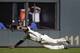 It's become a common sight to see Hicks lay out for a fly ball in the outfield.