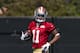 SANTA CLARA, CA - MAY 10: Quinton Patton #11 of the San Francisco 49ers runs with the ball during the San Francisco 49ers rookie minicamp at their training facility on May 10, 2013 in Santa Clara, California. Photo by Jason O. Watson/Getty Images)