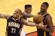 May 30, 2013; Miami, FL, USA; Miami Heat point guard Norris Cole (30) knocks the ball away from Indiana Pacers power forward David West (21) in the fourth quarter of game five of the Eastern Conference finals of the 2013 NBA Playoffs at American Airlines Arena. The Heat won 90-79. Mandatory Credit: Robert Mayer-USA TODAY Sports