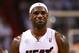 MIAMI, FL - MAY 30: LeBron James #6 of the Miami Heat reacts after a play against the Indiana Pacers during Game Five of the Eastern Conference Finals at AmericanAirlines Arena on May 30, 2013 in Miami, Florida. NOTE TO USER: User expressly acknowledges and agrees that, by downloading and or using this photograph, user is consenting to the terms and conditions of the Getty Images License Agreement. (Photo by Streeter Lecka/Getty Images)