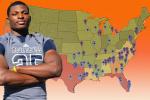 Interactive Map for Nation's Top Recruits