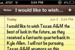 4-Star QB Eliminates A&M with Classy Note