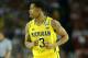 ATLANTA, GA - APRIL 08: Trey Burke #3 of the Michigan Wolverines reacts in the first half against the Louisville Cardinals during the 2013 NCAA Men's Final Four Championship at the Georgia Dome on April 8, 2013 in Atlanta, Georgia. (Photo by Andy Lyons/Getty Images)