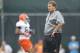 BEREA, OH - AUGUST 04: Head coach Eric Mangini of the Cleveland Browns looks on during training camp at the Cleveland Browns Training and Administrative Complex on August 4, 2010 in Berea, Ohio. (Photo by Gregory Shamus/Getty Images)