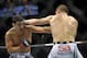 May 5, 2012; East Rutherford, NJ, USA; Danny Castillo (left) fights John Cholish during a lightweight bout during UFC on Fox 3 at the Izod Center. Danny Castillo won by unanimous decision in third round. Mandatory Credit: Joe Camporeale-USA TODAY Sports