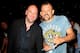 LAS VEGAS, NV - JULY 7: (L-R) Dana White and Chuck Liddell in attendance during UFC 148 inside MGM Grand Garden Arena on July 7, 2012 in Las Vegas, Nevada. (Photo by Jeff Bottari/Zuffa LLC via Getty Images)