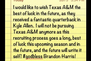 Alabama, Ohio State Target Brandon Harris Eliminates Texas A&M with Class
