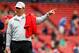 BOSTON, MA - MAY 11: Head coach of the Ohio State University Buckeyes football team, Urban Meyer, stands on the field prior to the game between the Boston Red Sox and the Toronto Blue Jays on May 11, 2013 at Fenway Park in Boston, Massachusetts. (Photo by Jared Wickerham/Getty Images)