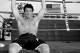 TUALATIN, OR - JUNE 26: (Editor's Note: This images was converted to black and white.) Chael Sonnen rests after a workout at the Team Quest gym on June 26, 2012 in Tualatin, Oregon. Sonnen will fight Anderson Silva July 7, 2012 at UFC 148 in Las Vegas, Nevada. (Photo by Jonathan Ferrey/Getty Images)