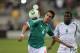 Diego Reyes fights for a ball in last week's friendly against Nigeria.