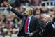 NEWCASTLE UPON TYNE, ENGLAND - MAY 19: Managers Arsene Wenger (R) of Arsenal and Alan Pardew of Newcastle react during the Barclays Premier League match between Newcastle United and Arsenal at St James' Park on May 19, 2013 in Newcastle upon Tyne, England. (Photo by Stu Forster/Getty Images)