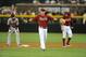 PHOENIX, AZ - MAY 01: Cliff Pennington #4 of the Arizona Diamondbacks signals to his teammates against the San Francisco Giants at Chase Field on May 1, 2013 in Phoenix, Arizona. (Photo by Norm Hall/Getty Images)
