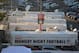 Oct 15, 2012; San Diego, CA, USA; General view of the ESPN Monday Night Football trucks in the Qualcomm Stadium parking lot during the NFL game between the Denver Broncos and the San Diego Chargers. Mandatory Credit: Kirby Lee/Image of Sport-USA TODAY Sports