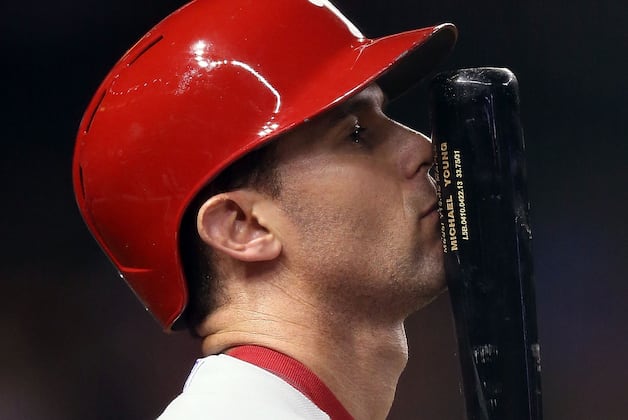 Young Leading Off, Mayberry in CF vs. Brewers