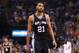 MEMPHIS, TN - MAY 27: Tim Duncan #21 of the San Antonio Spurs reacts in the second quarter while taking on the Memphis Grizzlies during Game Four of the Western Conference Finals of the 2013 NBA Playoffs at the FedExForum on May 27, 2013 in Memphis, Tennessee. NOTE TO USER: User expressly acknowledges and agrees that, by downloading and or using this photograph, User is consenting to the terms and conditions of the Getty Images License Agreement. (Photo by Ronald Martinez/Getty Images)