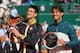 MONTE-CARLO, MONACO - APRIL 21: Novak Djokovic of Serbia and Rafael Nadal of Spain with their trophies after their final match during day eight of the ATP Monte Carlo Masters,at Monte-Carlo Sporting Club on April 21, 2013 in Monte-Carlo, Monaco. (Photo by Clive Brunskill/Getty Images)