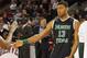 February 26, 2012; Denver CO, USA; North Texas Mean Green forward Tony Mitchell (13) is introduced before facing the Denver Pioneers at Magness Arena. Mandatory Credit: Andrew B. Fielding-USA TODAY Sports