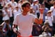 PARIS, FRANCE - JUNE 07: Rafael Nadal of Spain celebrates match point in the men's singles semi-final match against Novak Djokovic of Serbia on day thirteen of the French Open at Roland Garros on June 7, 2013 in Paris, France. (Photo by Clive Brunskill/Getty Images)