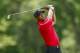 DUBLIN, OH - JUNE 02: Tiger Woods hits his approach shot on the 13th hole during the final round of the Memorial Tournament presented by Nationwide Insurance at Muirfield Village Golf Club on June 2, 2013 in Dublin, Ohio. (Photo by Scott Halleran/Getty Images)