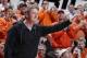 STILLWATER, OK - FEBRUARY 20: Former Oklahoma State Cowboys great and current Cleveland Browns quarterback Brandon Weeden attends the men's basketball game against the Kansas Jayhawks at Gallagher-Iba Arena on February 20, 2013 in Stillwater, Oklahoma. Kansas won 68-67 in two overtimes. (Photo by Joe Robbins/Getty Images)