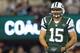 EAST RUTHERFORD, NJ - NOVEMBER 22: Quarterback Tim Tebow #15 of the New York Jets during warm ups before the start of their game against the New England Patriots at MetLife Stadium on November 22, 2012 in East Rutherford, New Jersey. (Photo by Rich Schultz /Getty Images)