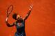 PARIS, FRANCE - JUNE 04: Serena Williams of United States of America serves during her Women's Singles Quarter-Final match against Svetlana Kuznetsova of Russia on day ten of the French Open at Roland Garros on June 4, 2013 in Paris, France. (Photo by Julian Finney/Getty Images)