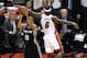 MIAMI, FL - JUNE 06: Tony Parker #9 of the San Antonio Spurs makes a shot with 5.2 seconds left in the fourth quarter against LeBron James #6 of the Miami Heat during Game One of the 2013 NBA Finals at AmericanAirlines Arena on June 6, 2013 in Miami, Florida. NOTE TO USER: User expressly acknowledges and agrees that, by downloading and or using this photograph, User is consenting to the terms and conditions of the Getty Images License Agreement. (Photo by Christian Petersen/Getty Images)