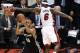 MIAMI, FL - JUNE 06: Tony Parker #9 of the San Antonio Spurs makes a shot with 5.2 seconds left in the fourth quarter against LeBron James #6 of the Miami Heat during Game One of the 2013 NBA Finals at AmericanAirlines Arena on June 6, 2013 in Miami, Florida. NOTE TO USER: User expressly acknowledges and agrees that, by downloading and or using this photograph, User is consenting to the terms and conditions of the Getty Images License Agreement. (Photo by Christian Petersen/Getty Images)