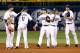 ST PETERSBURG, FL - JUNE 08: The Tampa Bay Rays celebrate victory over the Baltimore Orioles at Tropicana Field on June 8, 2013 in St. Petersburg, Florida. (Photo by J. Meric/Getty Images)