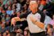 DENVER, CO - JANUARY 15: Referee Joey Crawford oversees the action between the Portland Trail Blazers and the Denver Nuggets at the Pepsi Center on January 15, 2013 in Denver, Colorado. The Nuggets defeated the Trail Blazers 115-111 in overtime. NOTE TO USER: User expressly acknowledges and agrees that, by downloading and or using this photograph, User is consenting to the terms and conditions of the Getty Images License Agreement. (Photo by Doug Pensinger/Getty Images)