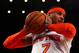 NEW YORK, NY - MAY 16: Carmelo Anthony #7 of the New York Knicks rebounds the ball against the Indiana Pacers during Game Five of the Eastern Conference Semifinals of the 2013 NBA Playoffs at Madison Square Garden on May 16, 2013 in New York City. NOTE TO USER: User expressly acknowledges and agrees that, by downloading and or using this photograph, User is consenting to the terms and conditions of the Getty Images License Agreement. (Photo by Elsa/Getty Images)