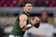 ST. LOUIS, MO - NOVEMBER 18: Quarterback Tim Tebow #15 of the New York Jets warms up prior to the game against the St. Louis Rams at the Edward Jones Dome on November 18, 2012 in St. Louis, Missouri. (Photo by David Welker/Getty Images)