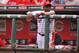 CINCINNATI, OH - JUNE 7: Manager Dusty Baker #12 of the Cincinnati Reds watches his team play the St. Louis Cardinals at Great American Ball Park on June 7, 2013 in Cincinnati, Ohio. St. Louis defeated Cincinnati 9-2. (Photo by Jamie Sabau/Getty Images)