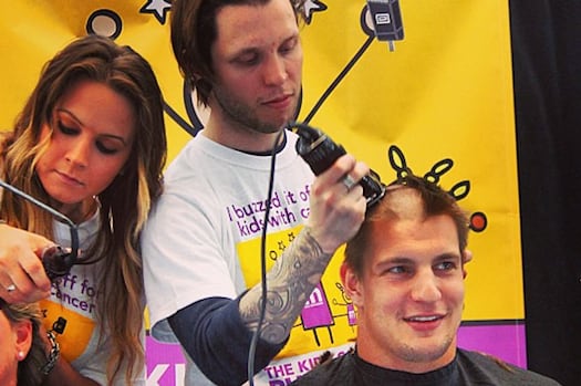 Rob Gronkowski Got His Head Shaved This Weekend