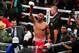 September 8, 2012; Oakland, CA, USA; Andre Ward (red gloves) celebrates after defeating Chad Dawson (blue gloves) during the WBA/WBC super middleweight championship at ORACLE Arena. Mandatory Credit: Kyle Terada-USA TODAY Sports
